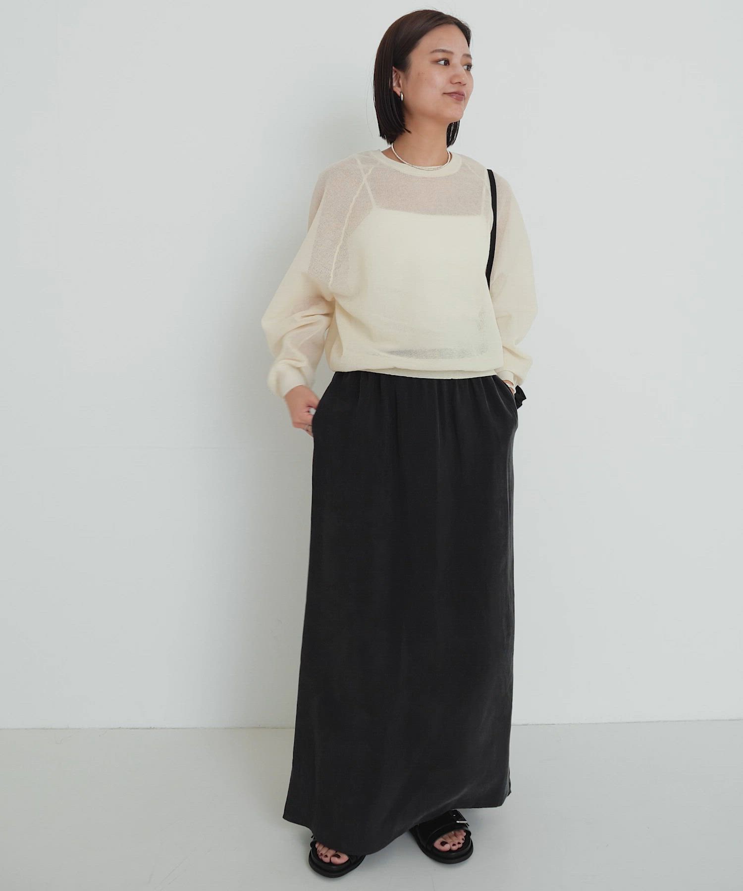 アーバンリサーチ　リネン混スポンディッシュニット リネン混スポンディッシュニット（ニット/セーター）｜URBAN RESEARCH
