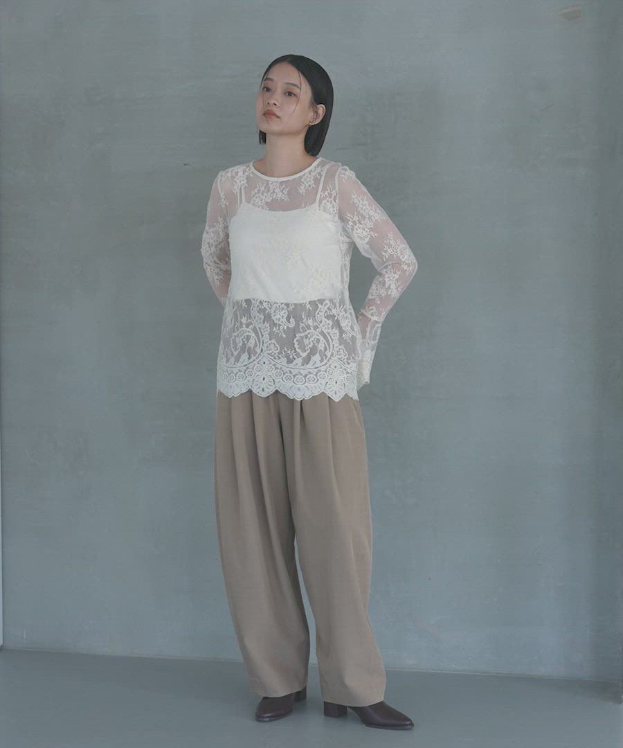 セール】フレアスリーブレース_長袖（シャツ/ブラウス）｜A part by