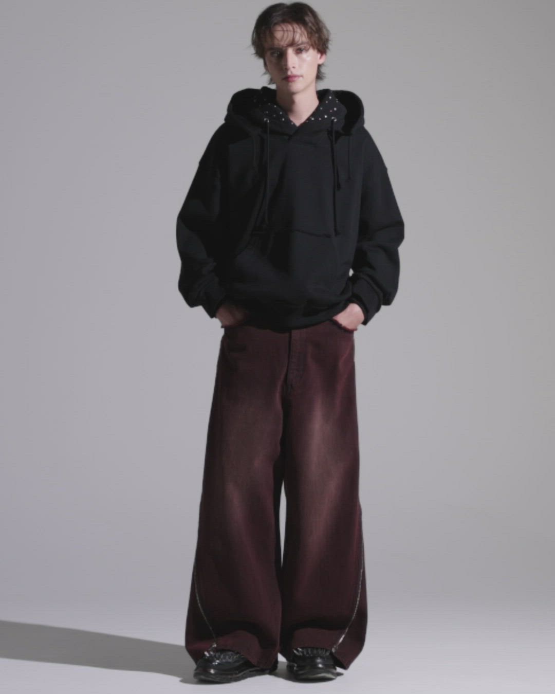 GRANCY】ZipDesign Buggy DenimPants / ジップデザイン バギーデニム