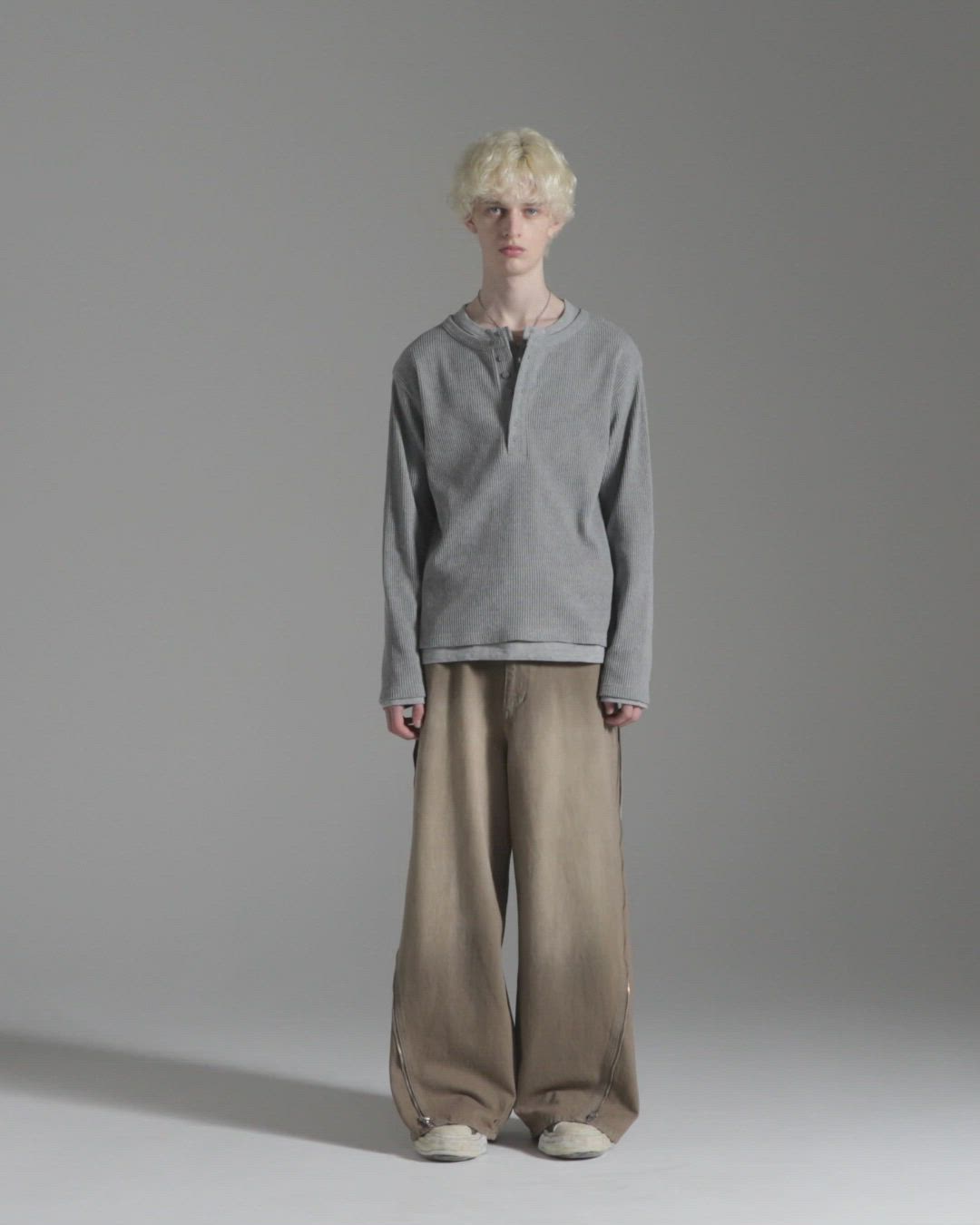 GRANCY】ZipDesign Buggy DenimPants / ジップデザイン バギーデニム