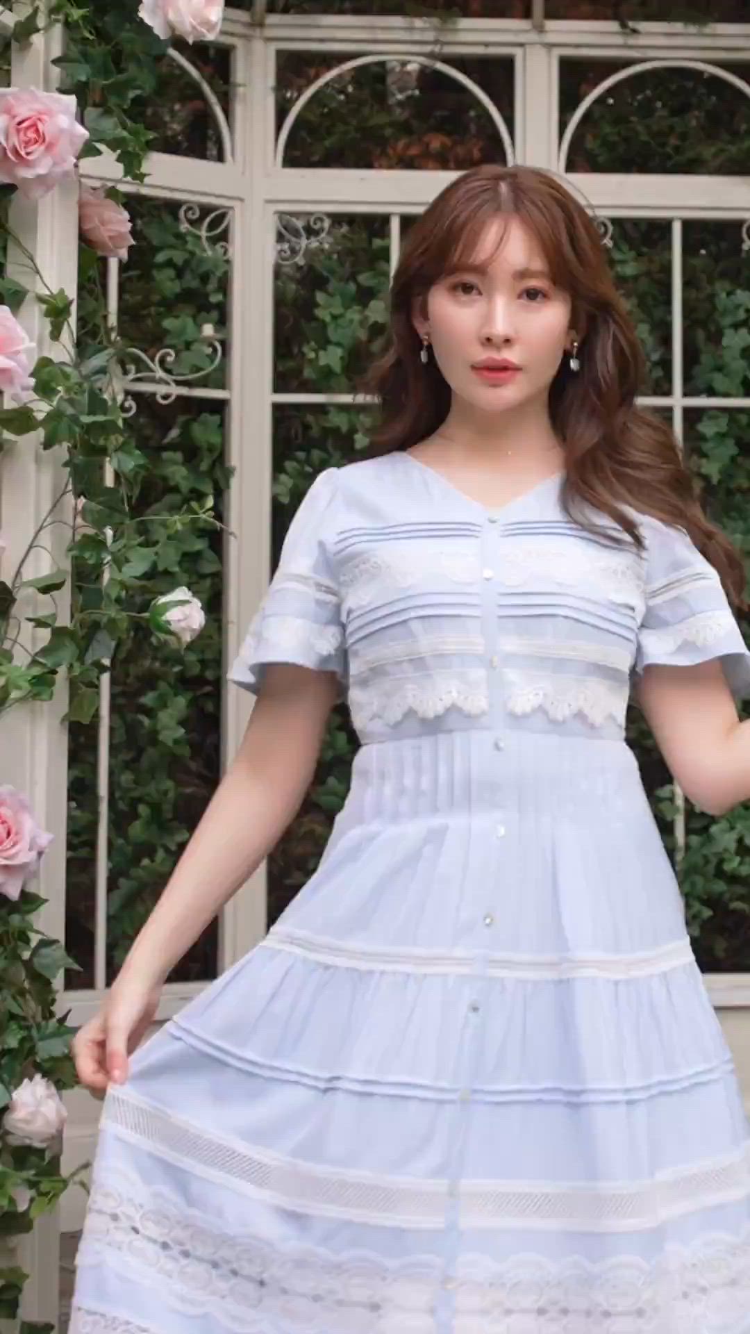 ワンピース Herlipto Clair Pintuck Lace Dress Clair Pintuck Lace Dress（ワンピース）｜Her lip to（ハーリップ