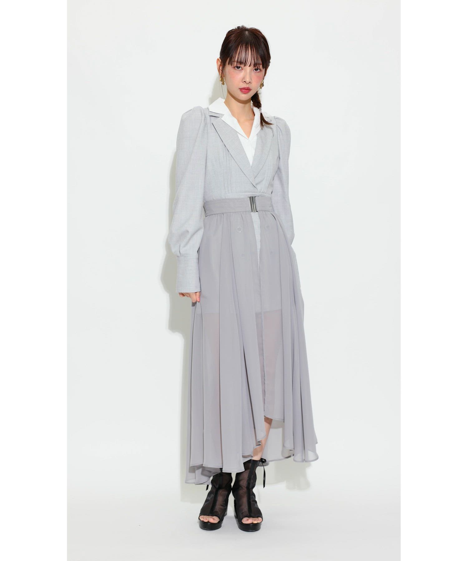 rienda 2WAYテーラーWカラーワンピース 春服 2WAYテーラーWカラーワンピース 春服（ワンピース）｜rienda（リエンダ