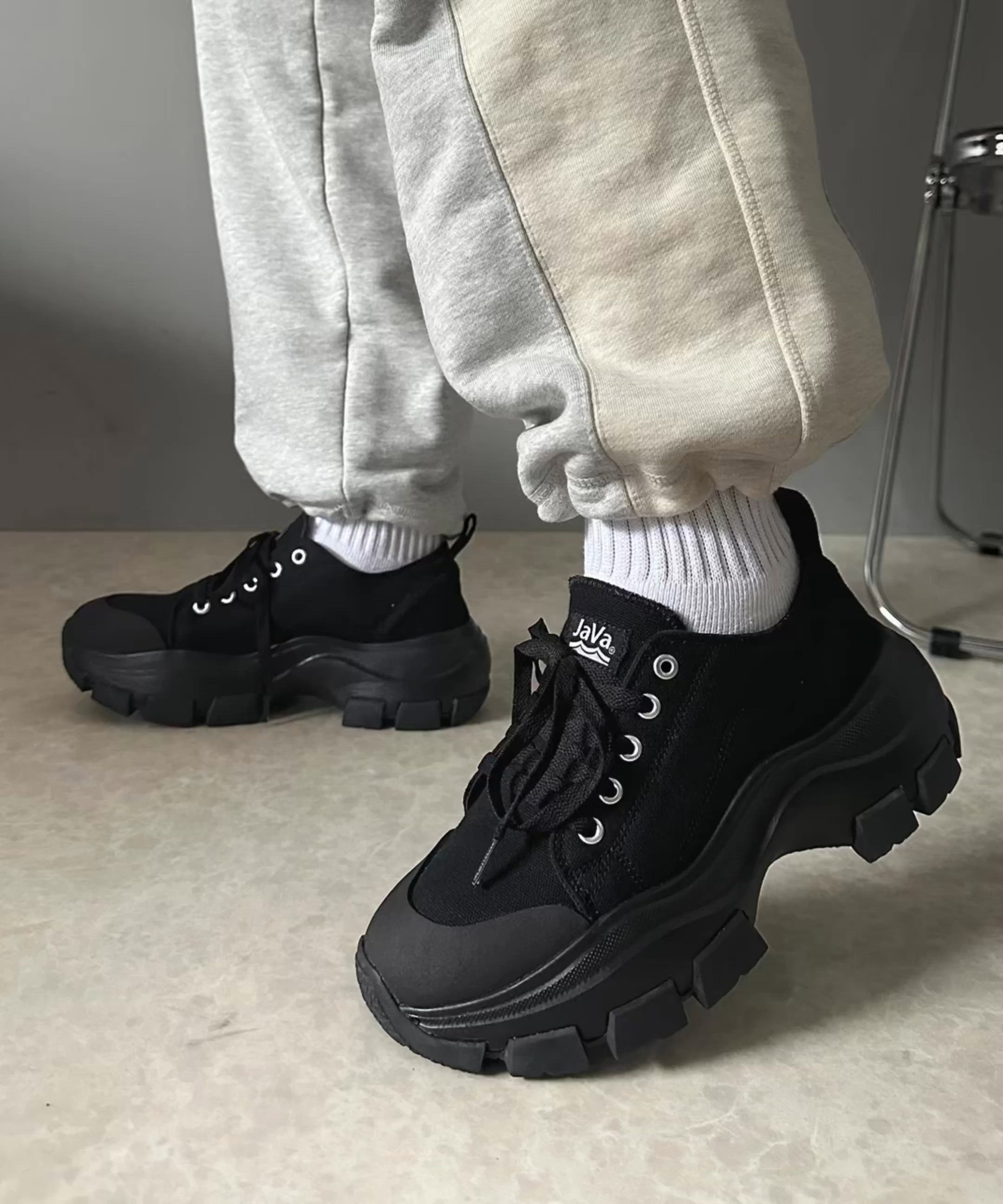 セール】《JaVaコラボ》履くだけスタイルアップ！厚底キャンパス