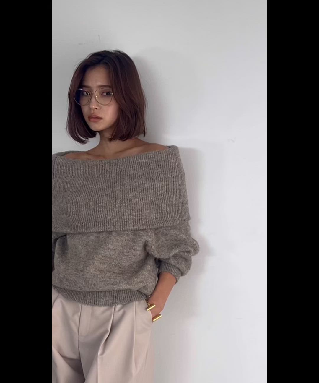 セール】《新色追加》2WAY オフショルダー ニット プルオーバー