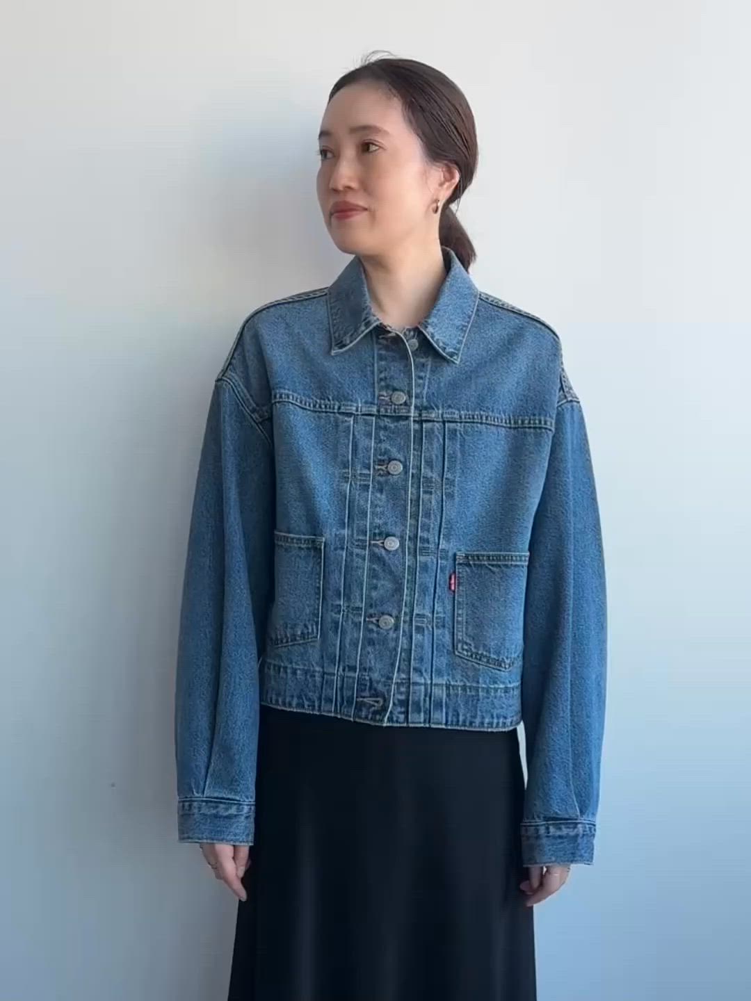 追加》Levi's/リーバイス SLOBE別注 BALLOON SLEEVE TRACKER デニム