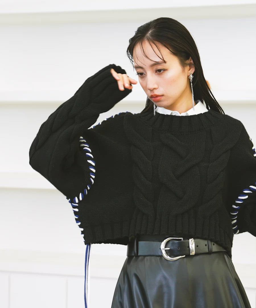HARE ニット 新品 ステッチケーブルニット(HARE)（ニット/セーター）｜HARE（ハレ）の