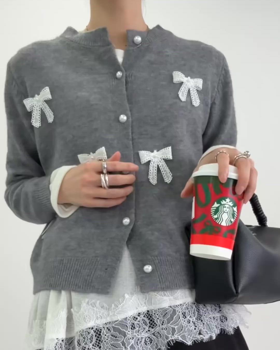 セール】リボンニットカーディガン（カーディガン/ボレロ）｜KOBE