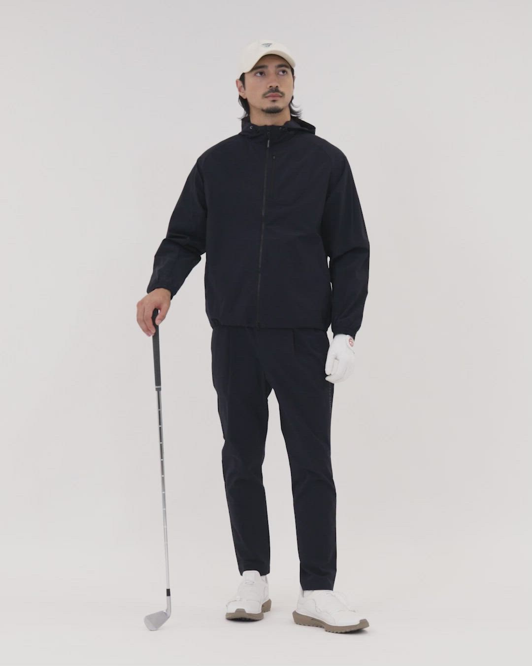 UNITED ARROWS golf ゴルフジャケット M マウンテンパーカー メンズ 360° マスター フルジップ パーカー -撥水 ストレッチ
