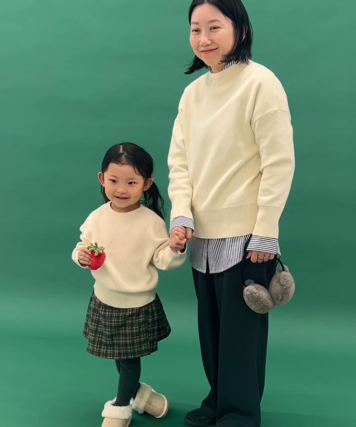 セール】『親子リンク』ボトルネックKNITプルオーバー(KIDS)（ニット