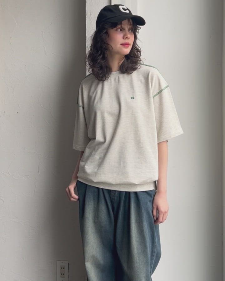 セール】ナンバリング刺繍 配色ロックステッチ Tシャツ（Tシャツ