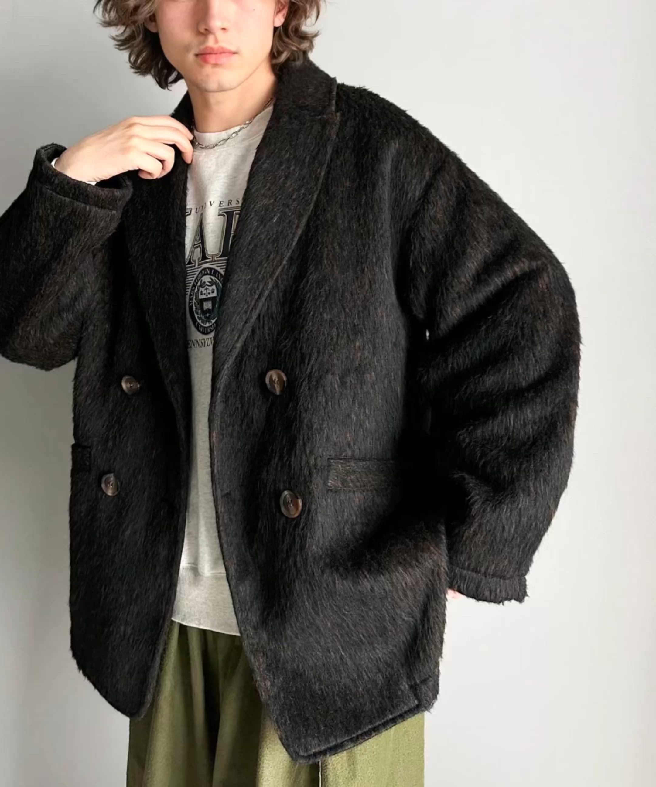 セール】気軽に羽織れる大人のアウター。ミックスシャギーダブル