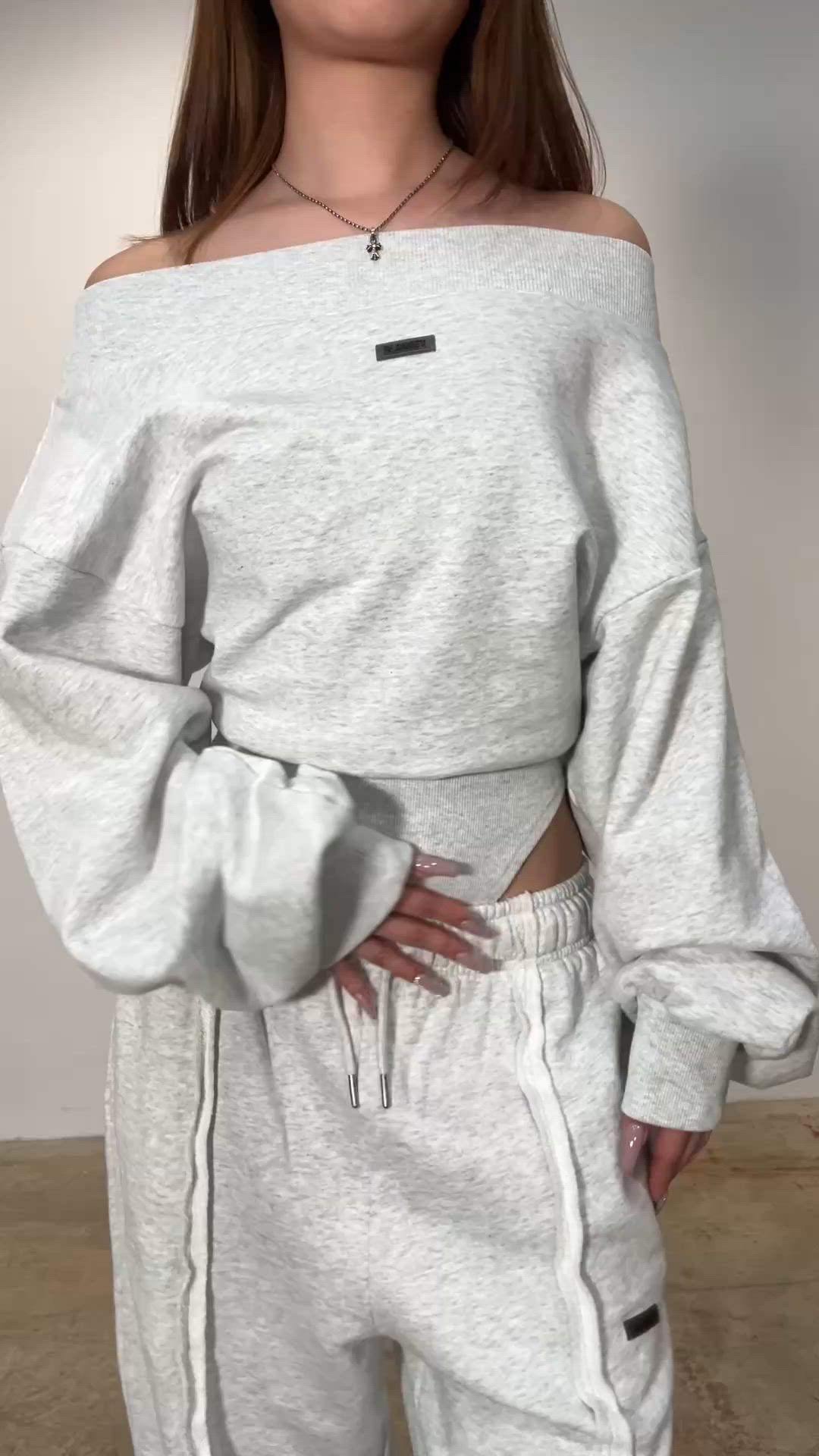 3WAYオフショルスウェットボディスーツ（その他トップス）｜BLONDEY