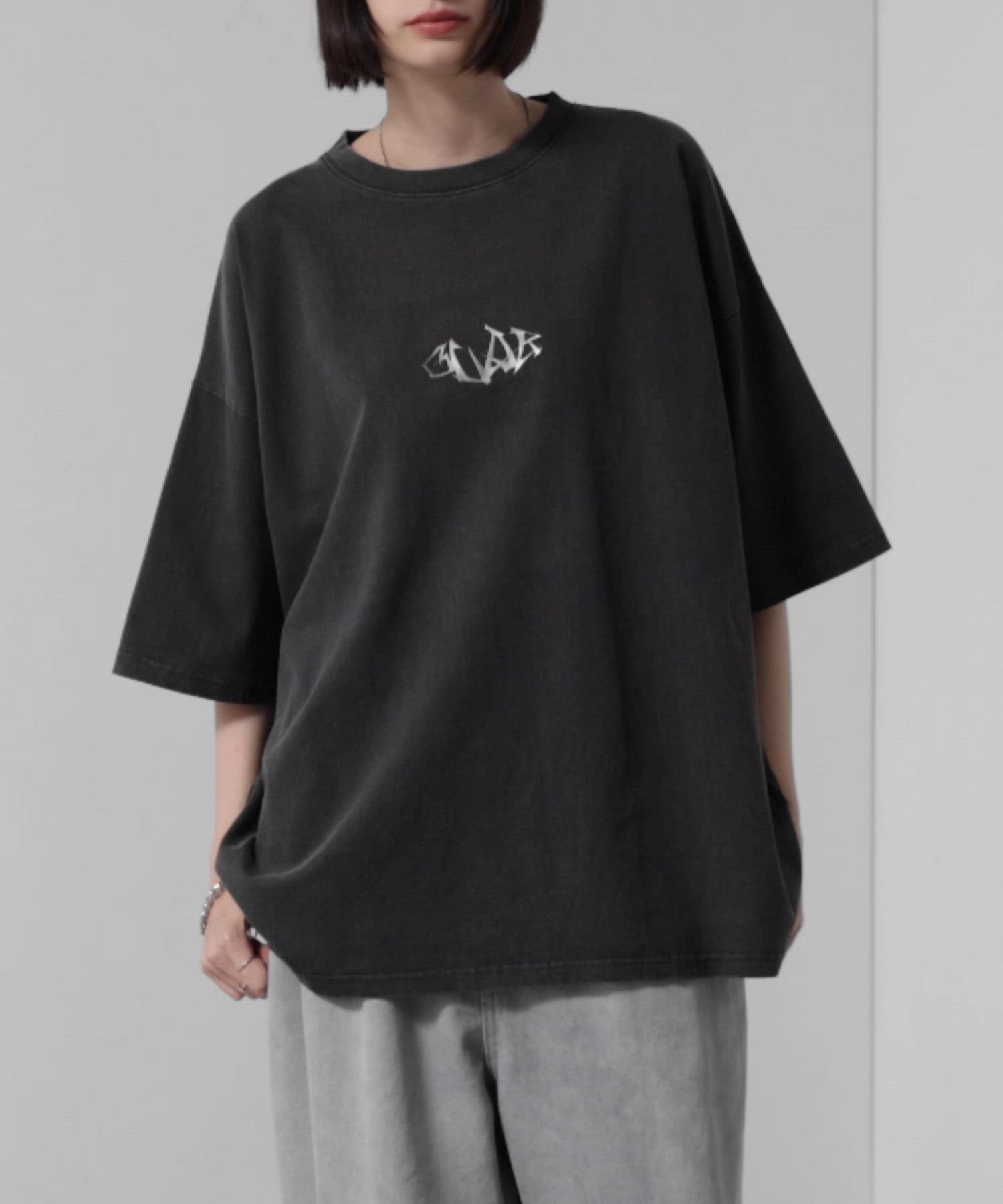 Alfred Alex】ヴィンテージ加工ピグメント3Dメタルディストーテッド