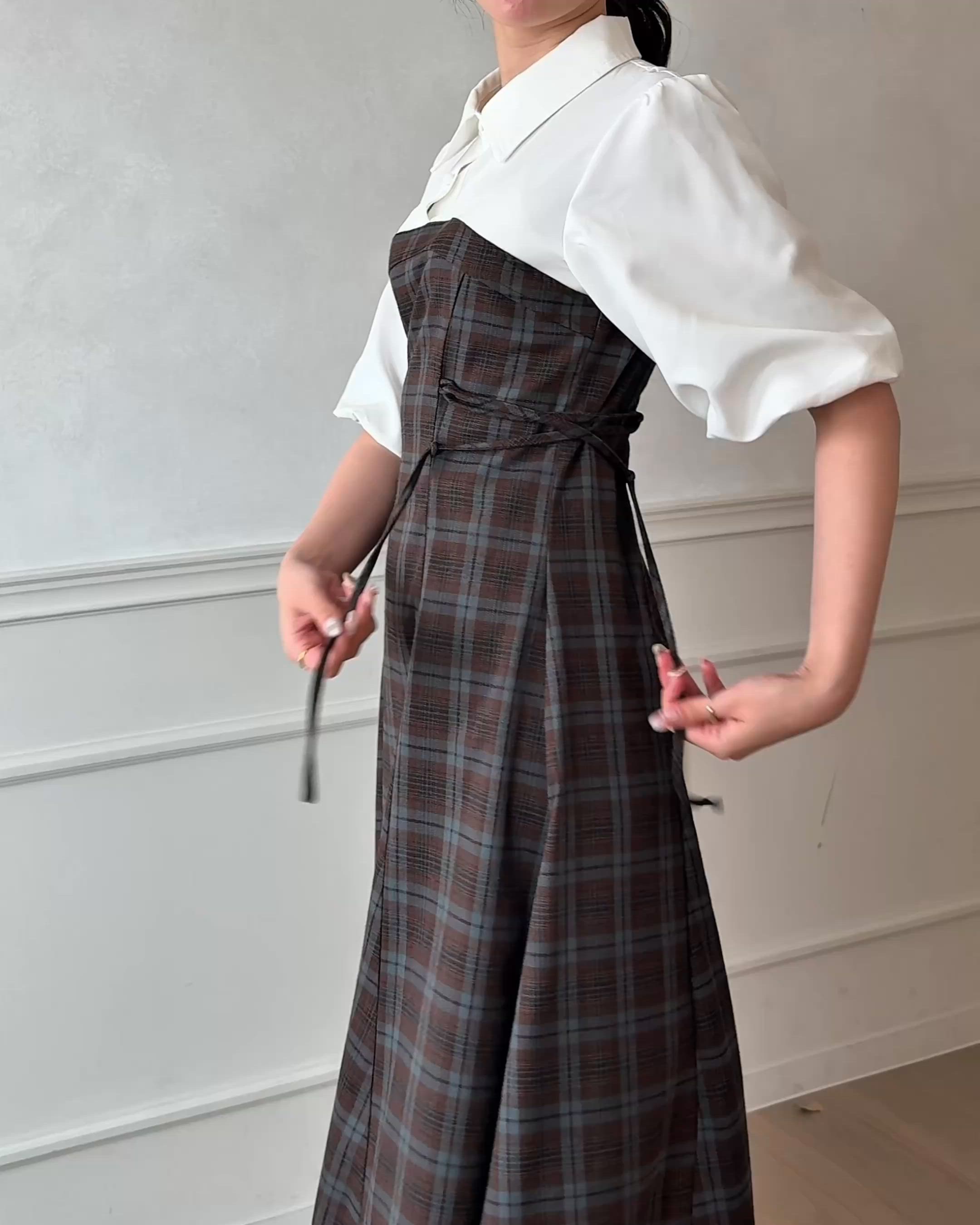 side lace up docking dress / サイドレースアップドッキング