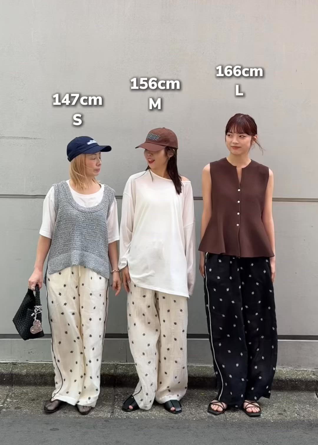着映え/3サイズ展開】楊柳花柄刺繍イージーパンツ（その他パンツ