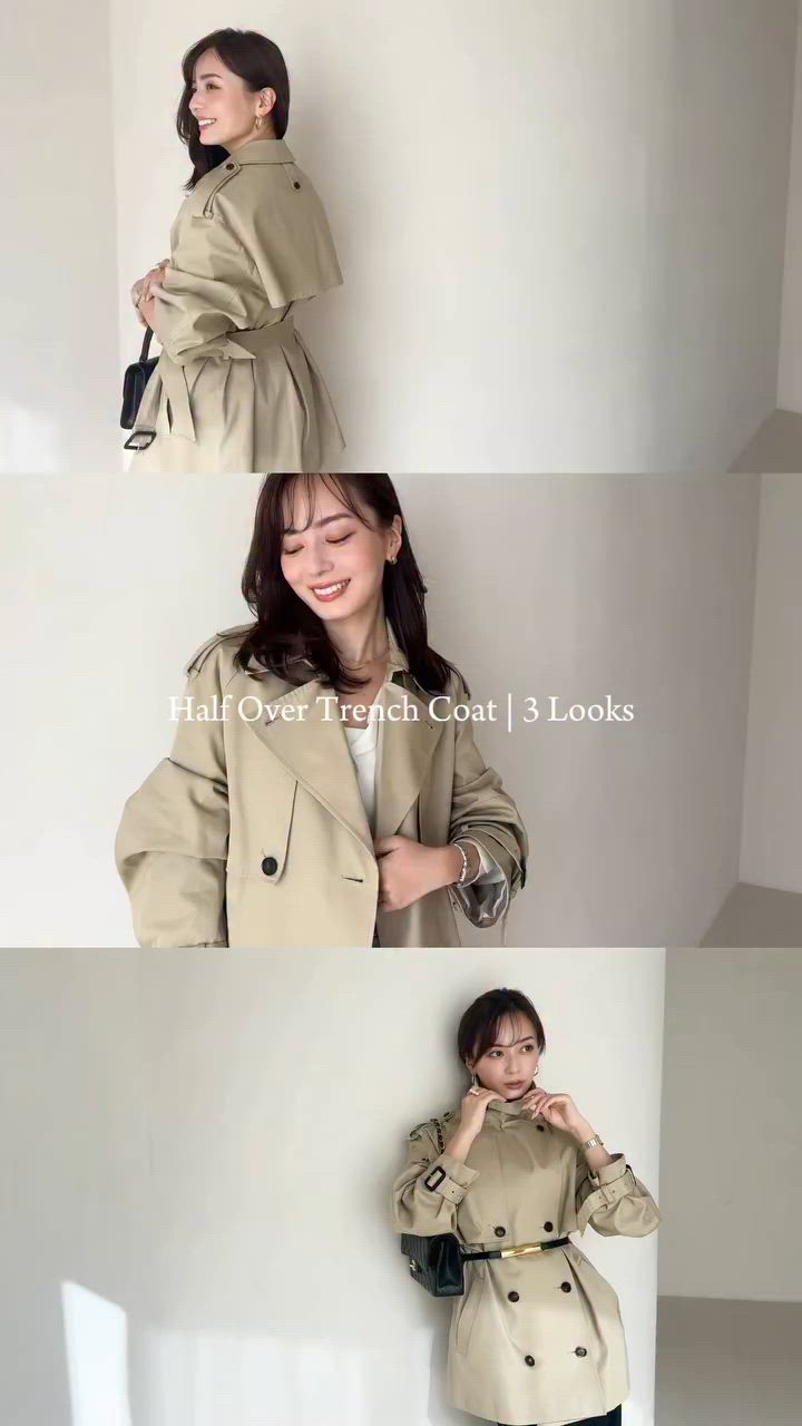 ハーフオーバートレンチコート（トレンチコート）｜anuans（ア