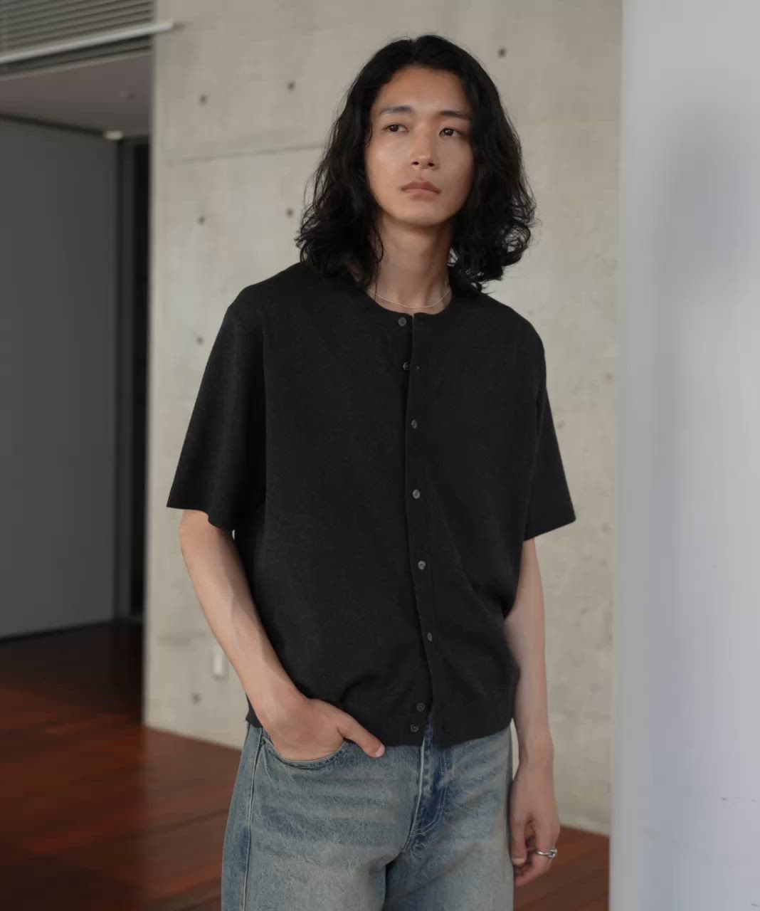 T/C CREW HALF SLEEVE CARDIGAN（カーディガン/ボレロ）｜WYM LIDNM