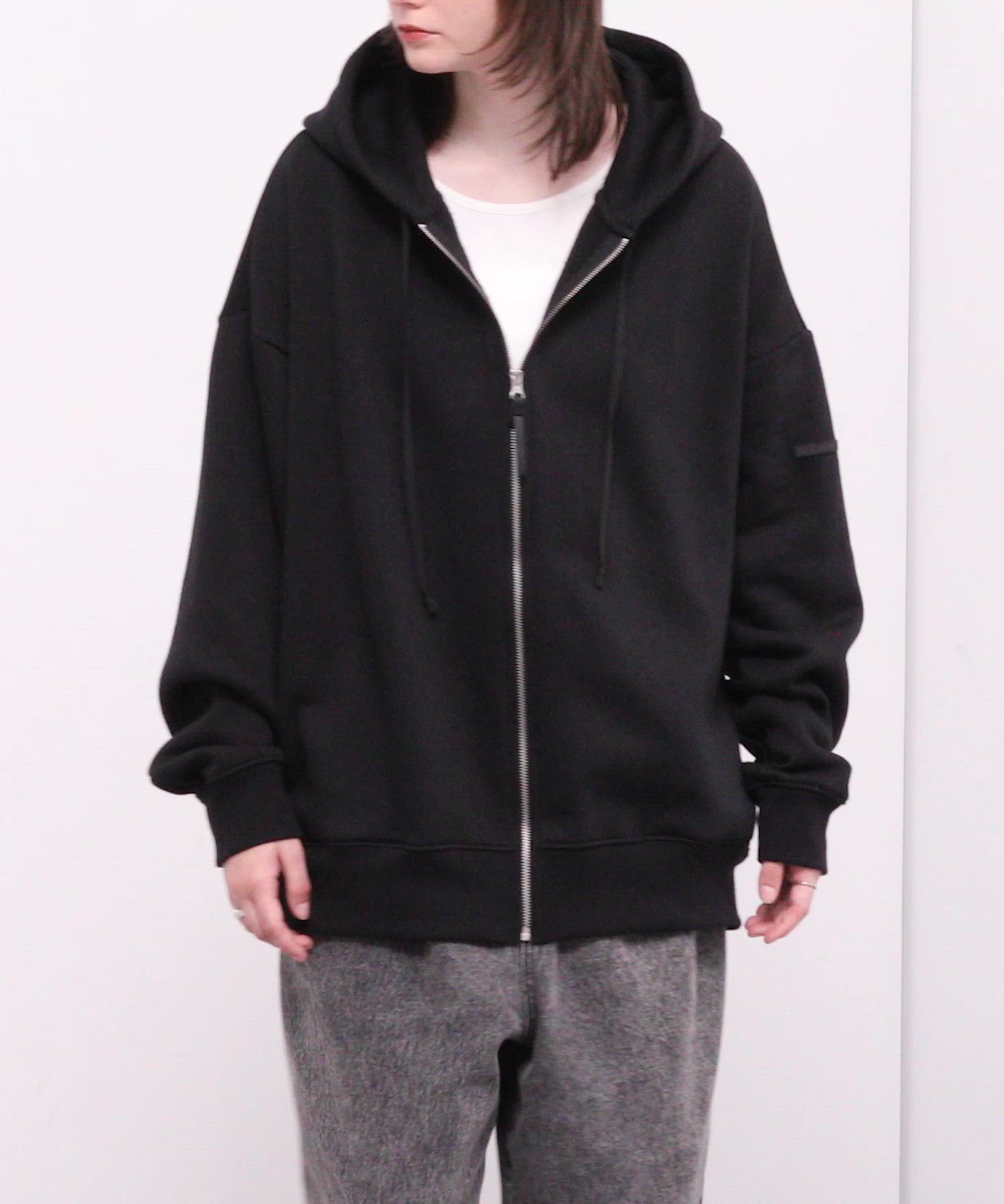 セール】【Alfred Alex】Rubber Logo Zip Hoodie/ラバーロゴ