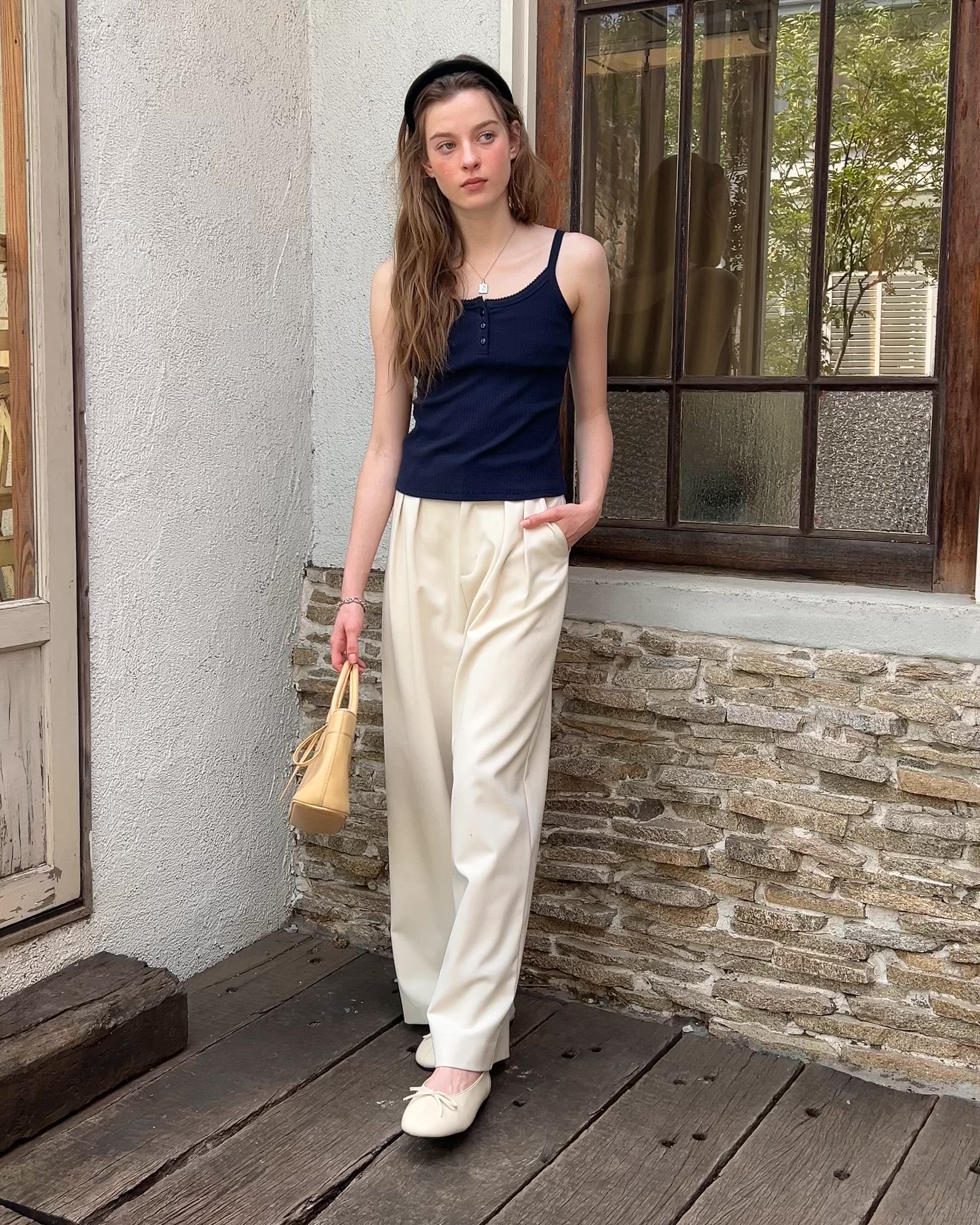 double tuck wide slacks / ダブルタックワイドスラックス（スラックス