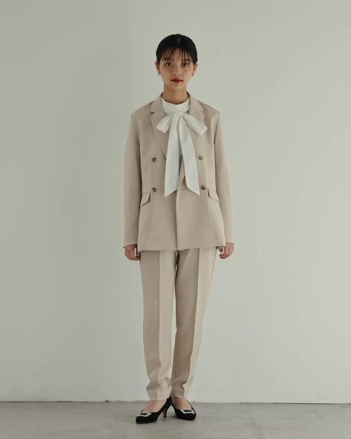 セール】ベーシックデザインパンツスーツ レディース 2点セット