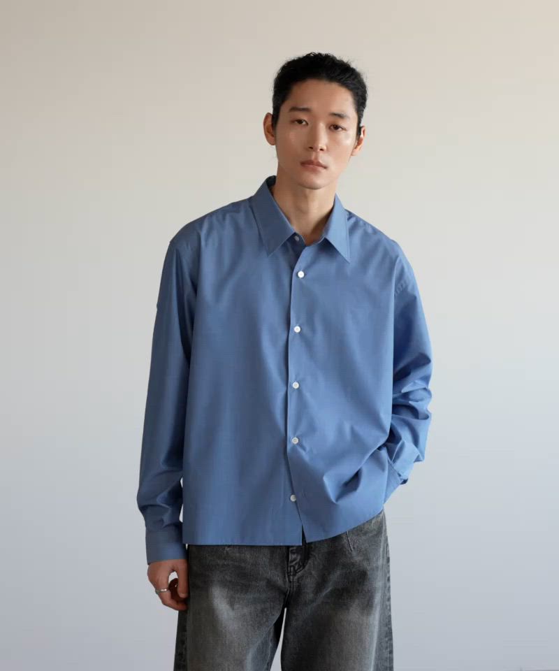 v-hmk 　BUDO スナップリネンシャツS ブルー リネンシャツ - ブルー／ストライプ - レディース | H&M JP