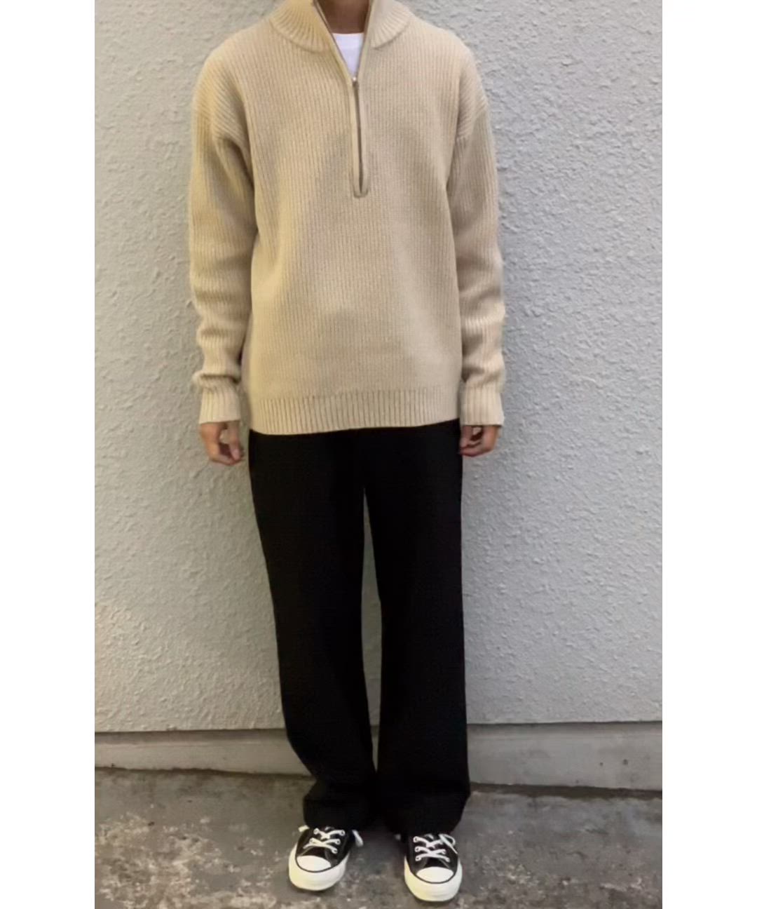 セール】SHIPS any:〈手洗い可能〉ハーフジップ 畦編み ドライバーズ