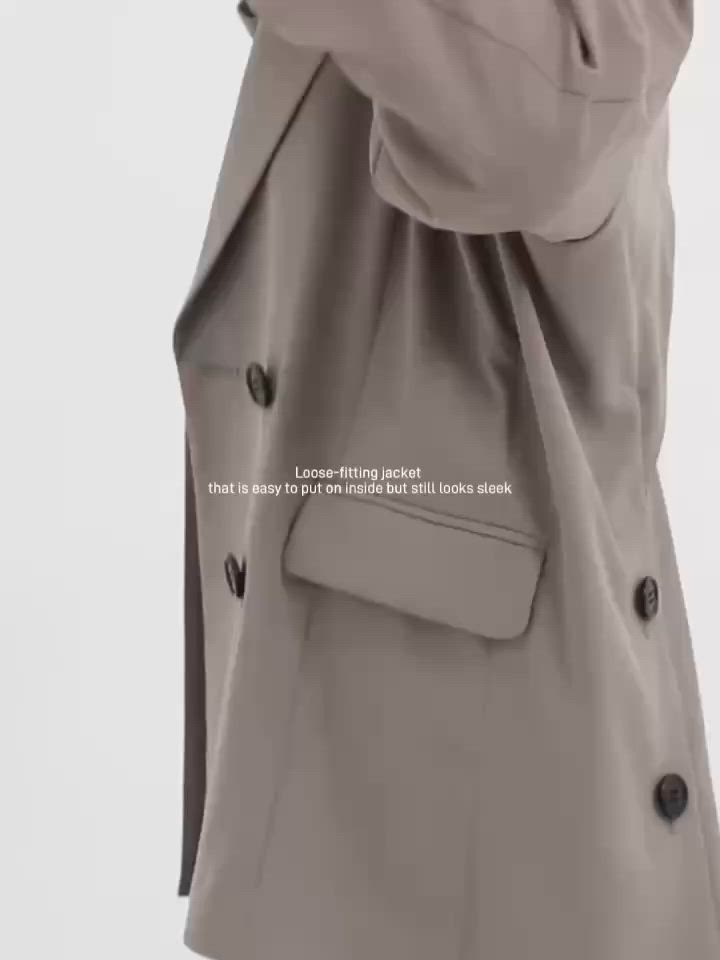 セール】バックベルトレイヤードジャケット｜ウォッシャブル