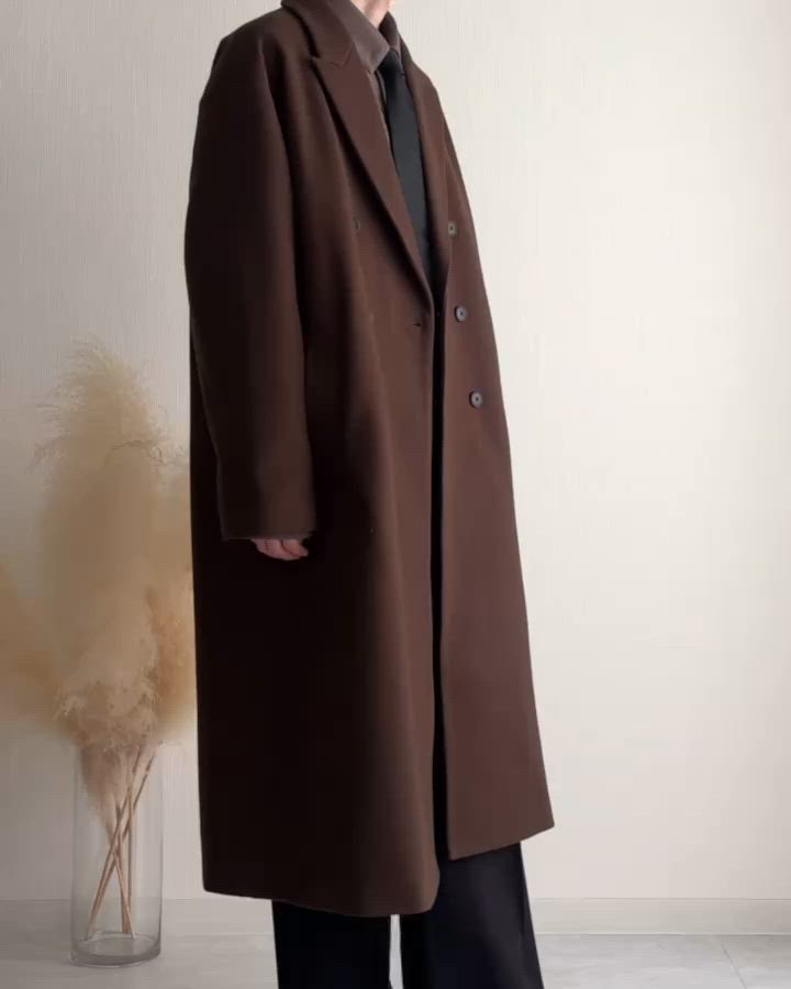 セール】こーき - メルトンダブルチェスターコート made in INTER