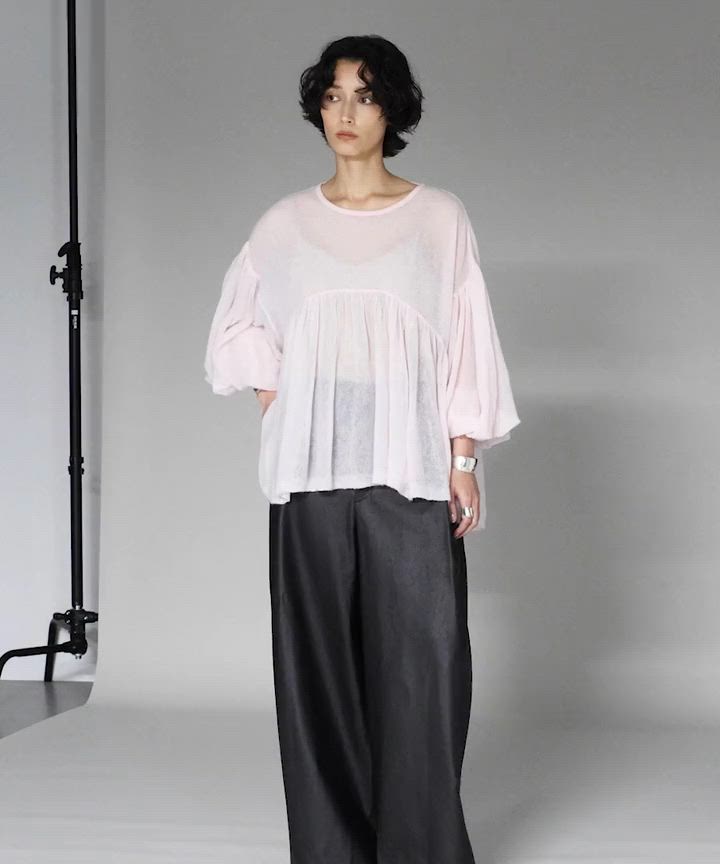 Curensology(カレンソロジー)/フラッフィーギャザーニットプルオーバー