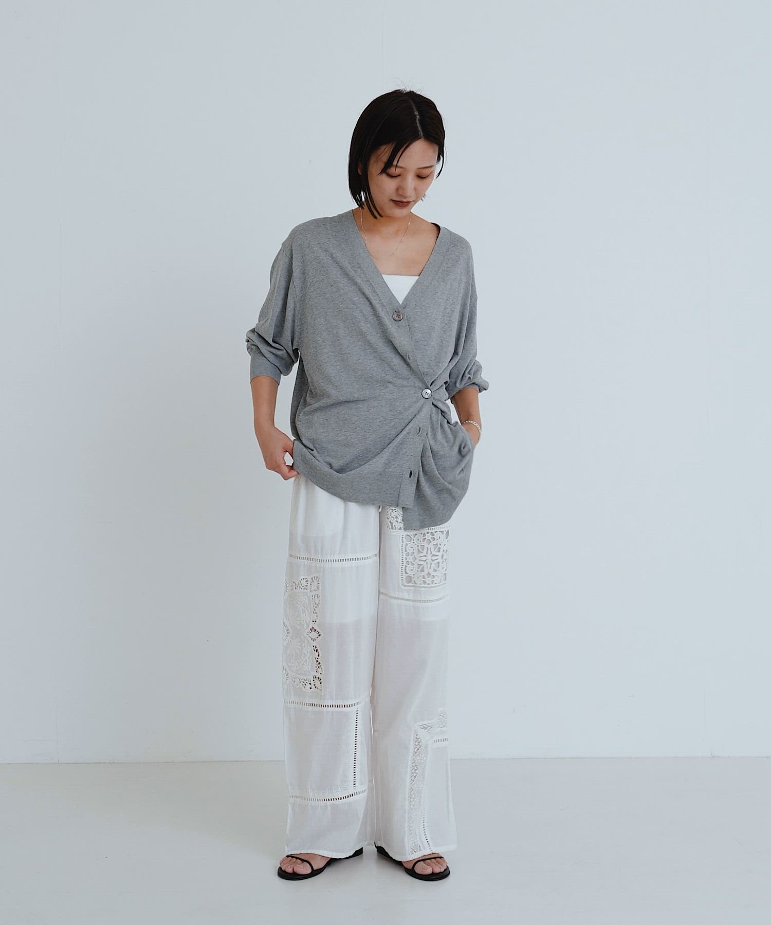 パッチワークレースイージーパンツ セール】パッチワークレースイージーパンツ（その他パンツ）｜URBAN