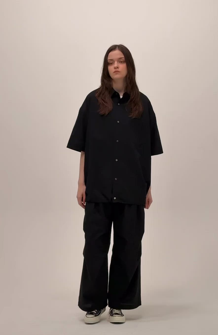 ZOZO限定】SLICK/スリック/Cool Dots Drawstring Regular Collar Shirt 