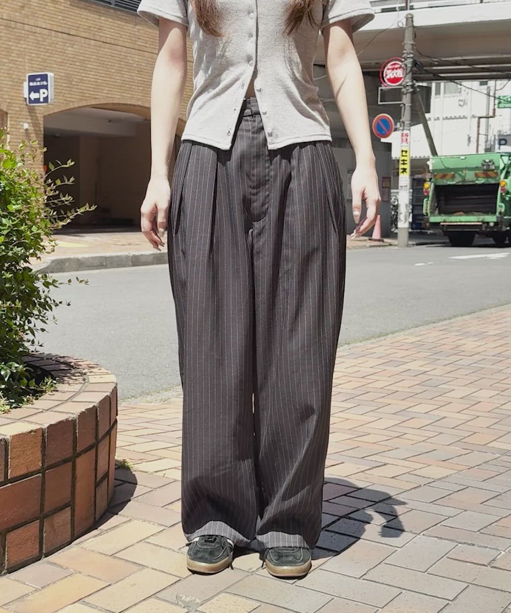 新色追加】タックボリュームワイドスラックス（スラックス）｜CHAN ME