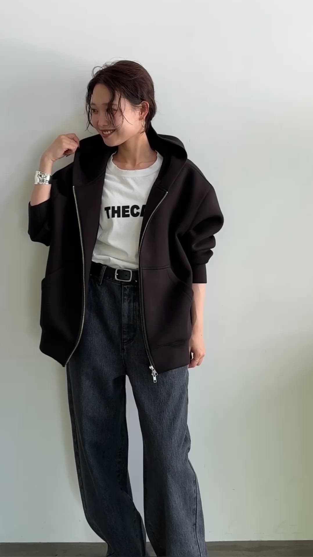 追加6》ボリュームジップアップフーディー（パーカー）｜SLOBE IENA