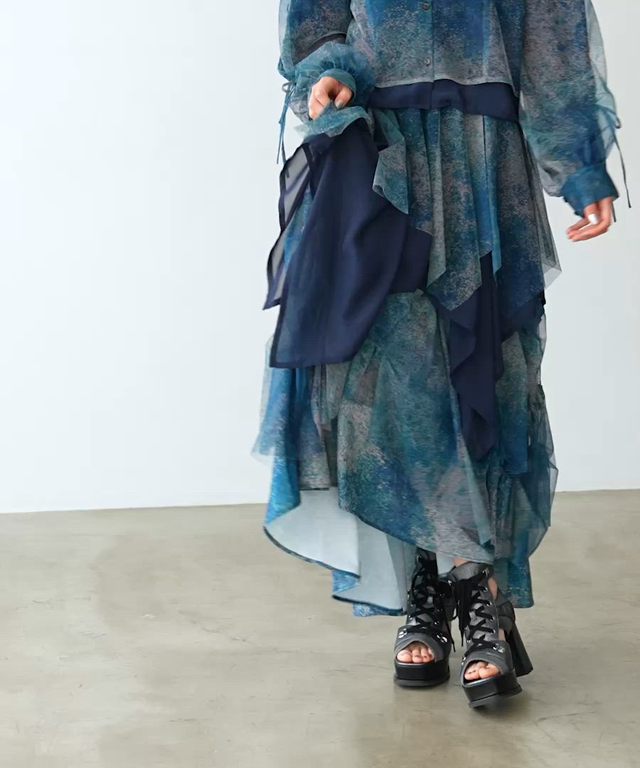 セール】【YUMA TAKAHASHI×HARE】MIXフレアスカート（スカート）｜HARE