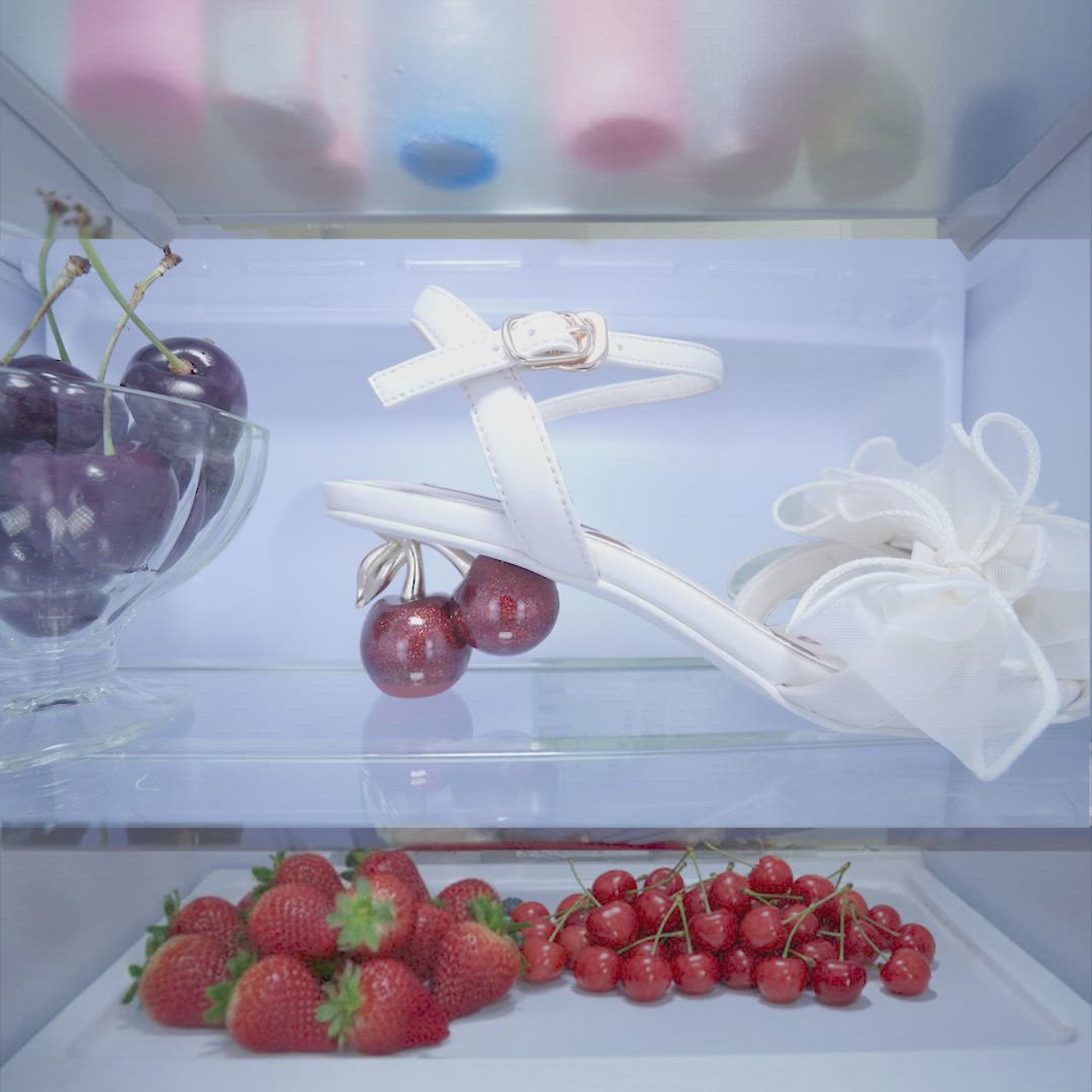 セール】【Cherry＆Strawberry】チェリープリントシフォンワンピース