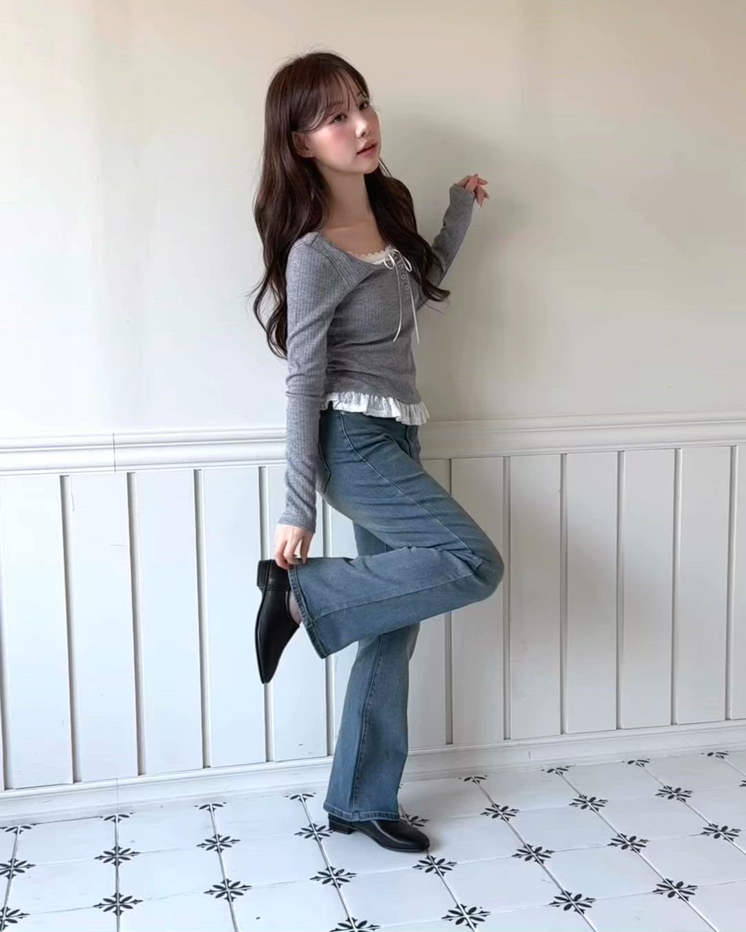 スリムウォッシング ブーツカット デニムパンツ/2026 SS COLLECTION