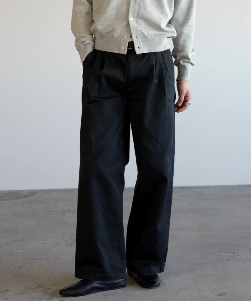 GABA WIDE PIGMENT DYED 2TUCK TROUSERS（その他パンツ）｜WYM LIDNM