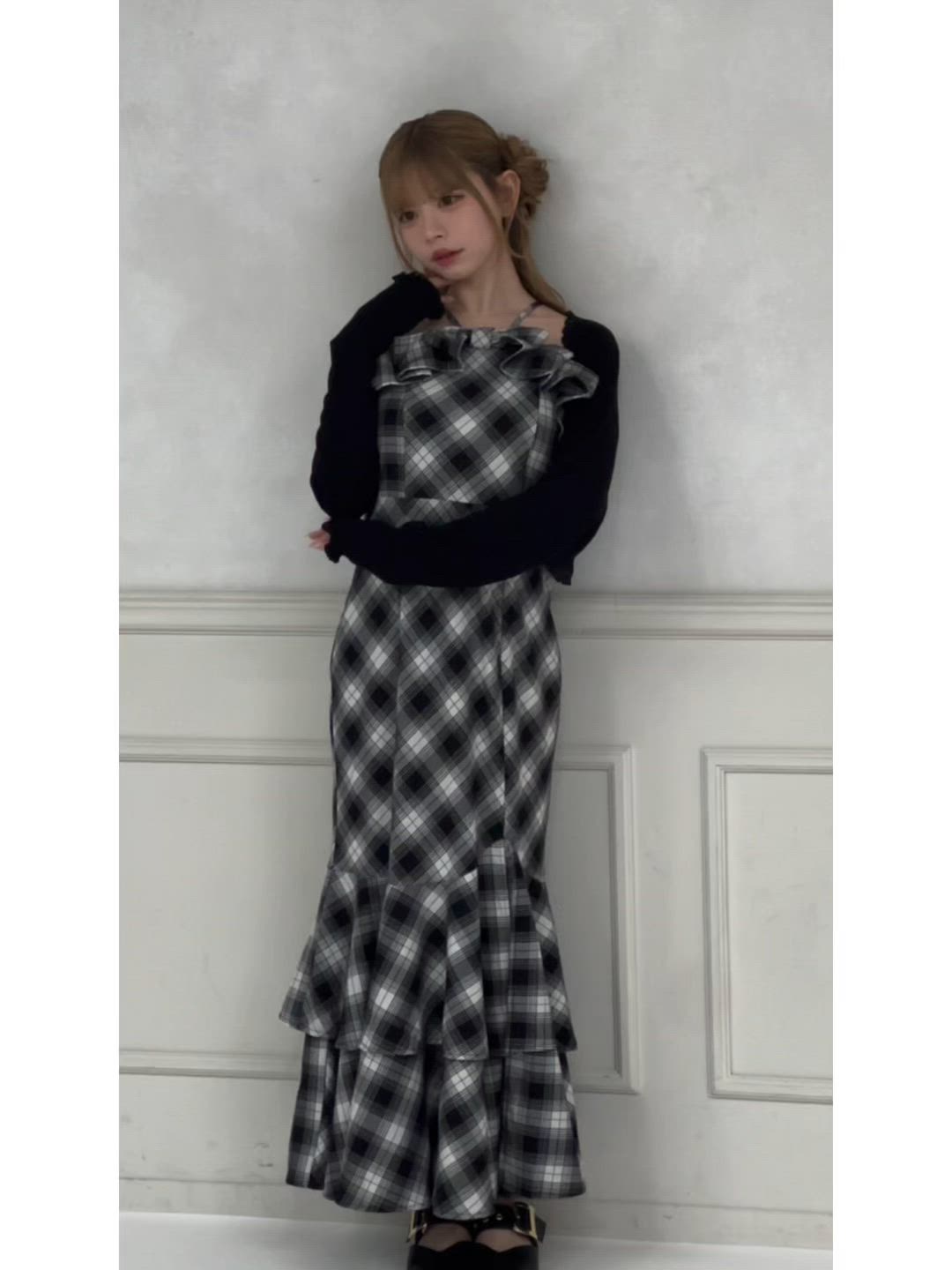 セール】リボンデザインティアードキャミワンピース（ワンピース
