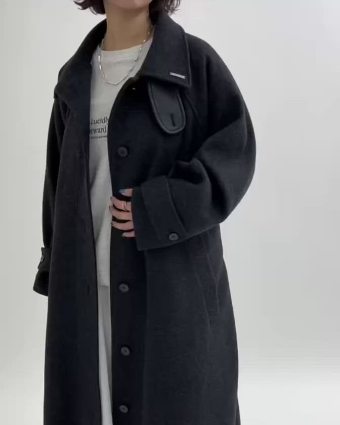 2サイズ展開◎/裏地がバイカラー仕様】テントライン ロングコート