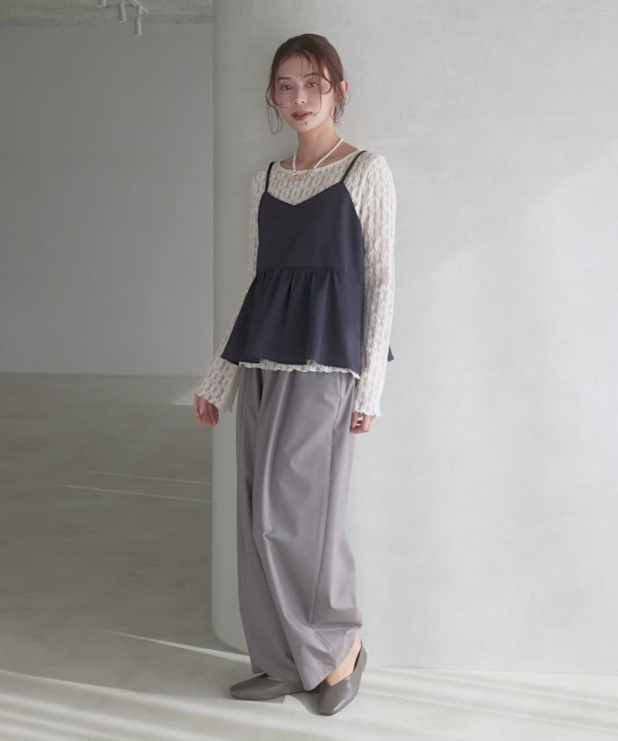 WEB限定】アイロンいらずキャミソール[プラスサイズあり