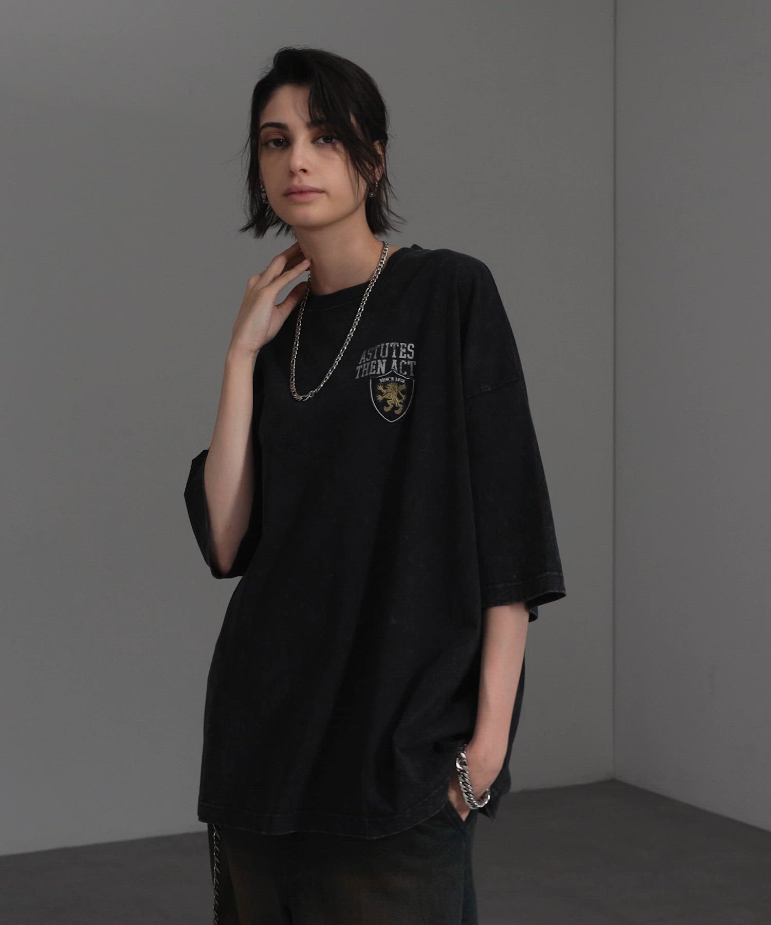 CIYOT-シヨウト-】ヴィンテージ加工 ピグメント エンブレム刺繍