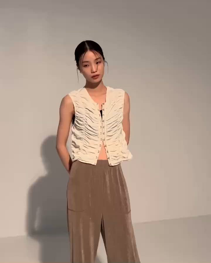 TODAYFUL/トゥデイフル】Piping Shirring Blouse/パイピング