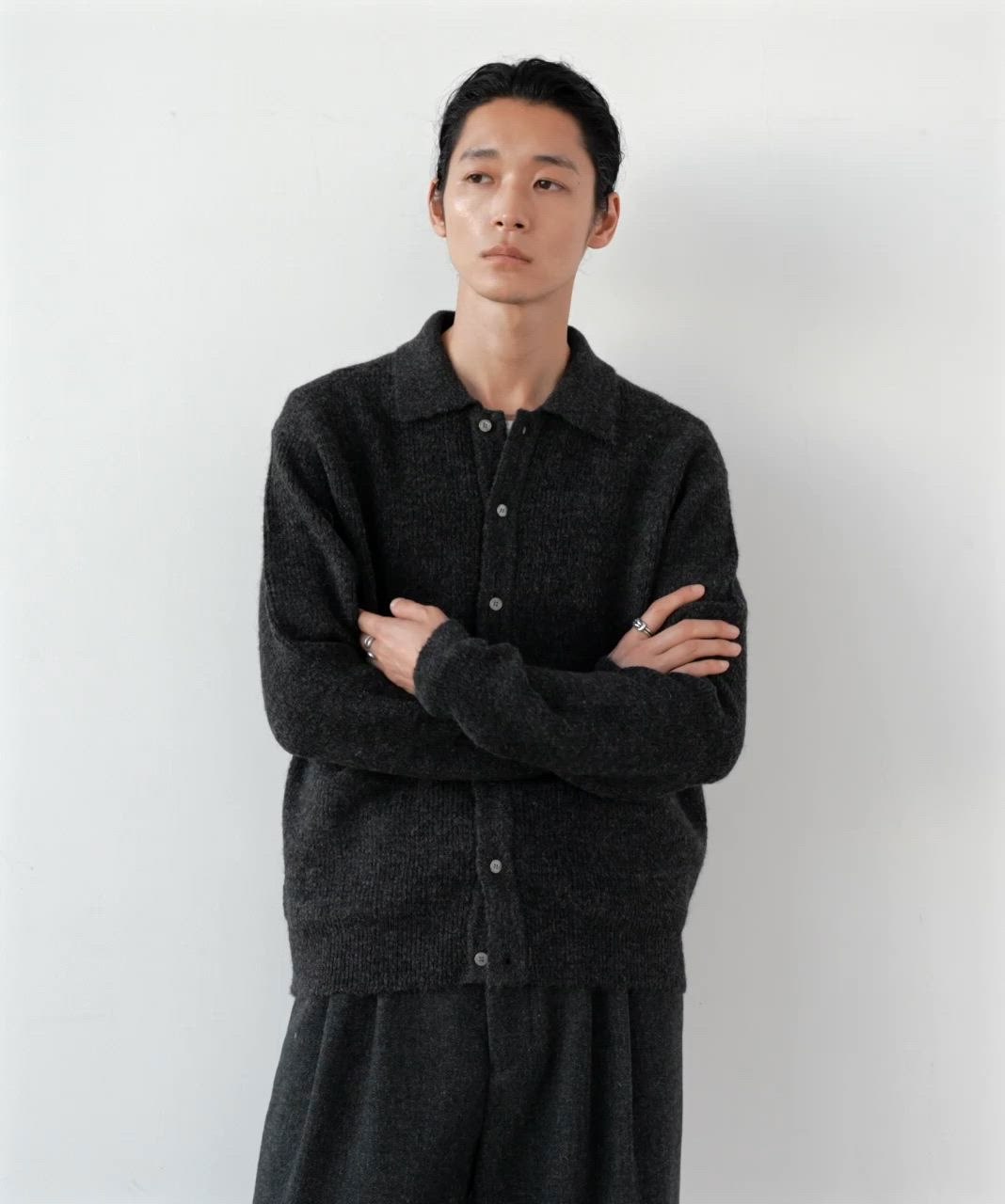 MOHAIR BLEND KNIT SHIRT CARDIGAN（ニット/セーター）｜WYM LIDNM