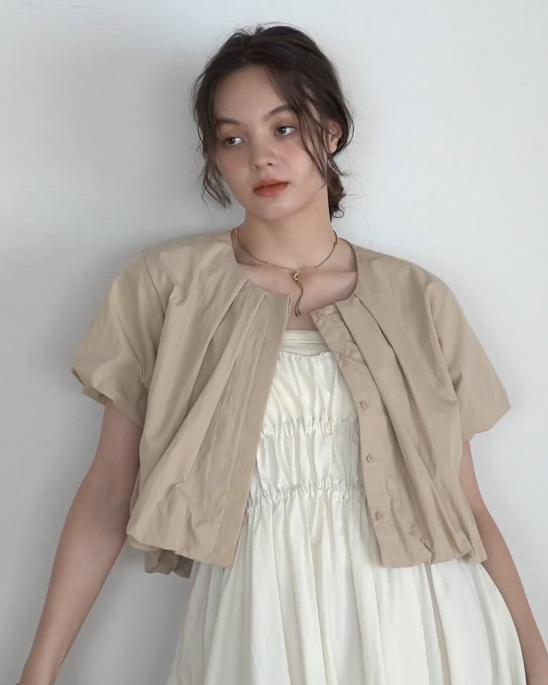 balloon tuck blouse/バルーンタックブラウス（Tシャツ/カットソー