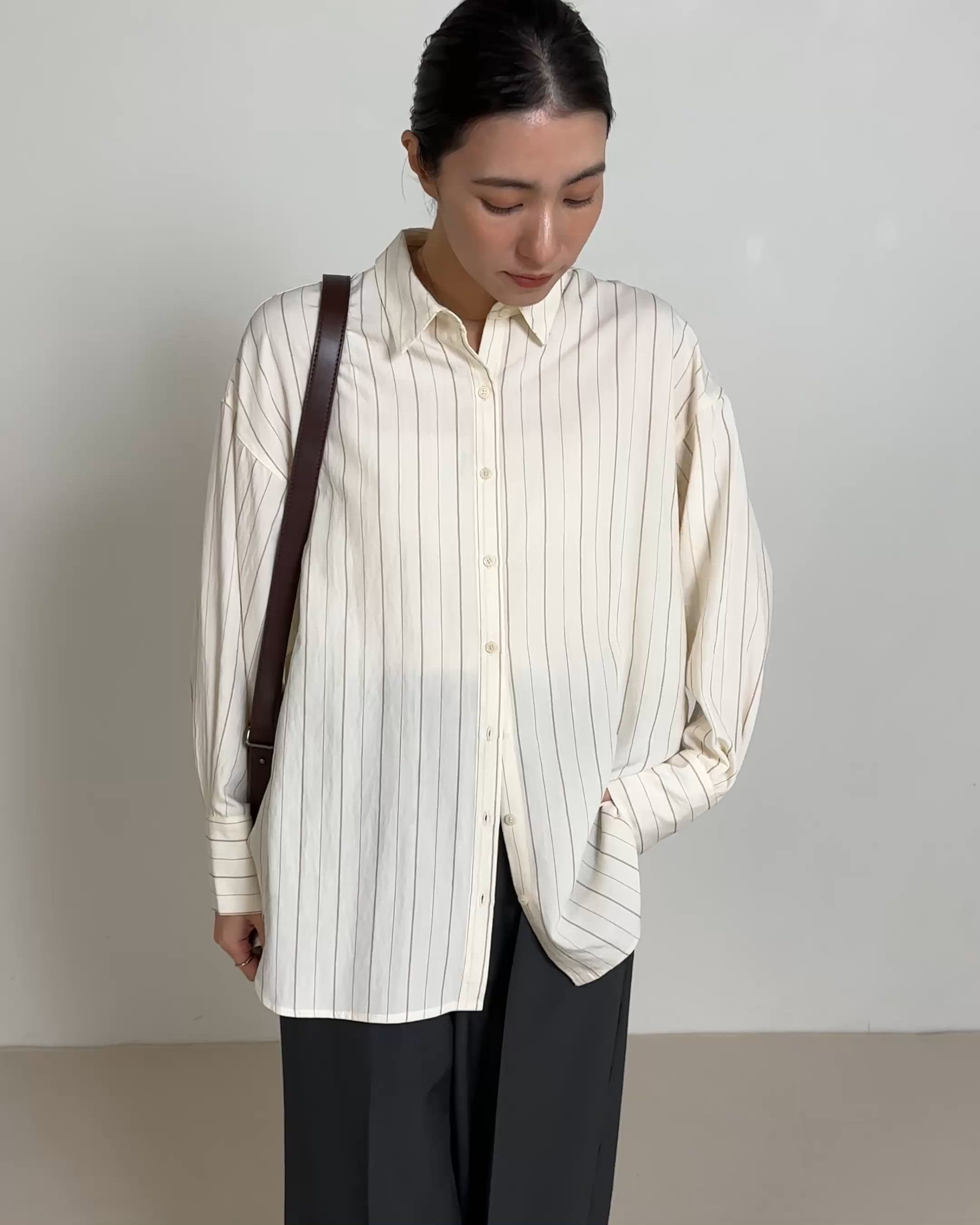 モカさま専用 セール】ダブルラインストライプシャツ（シャツ/ブラウス）｜select