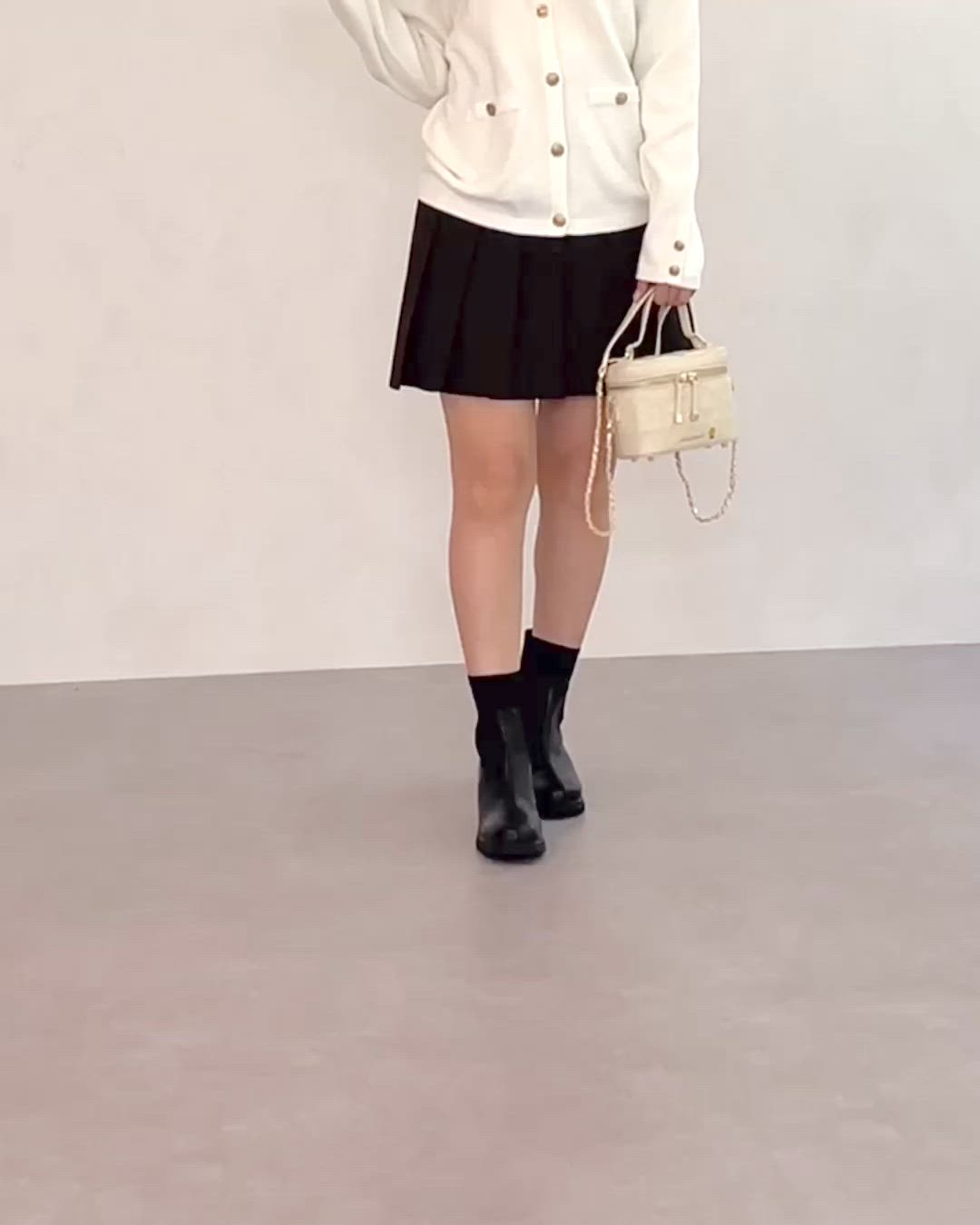 セール】2025秋冬新作 ベルト付きタックミニスカート（スカート