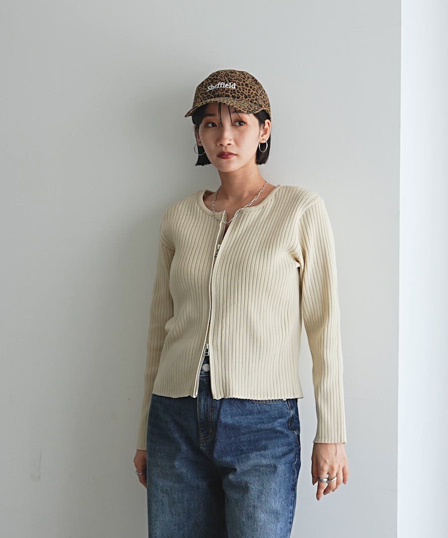 セール】WZIPリブカーディガンLS 583233（カーディガン/ボレロ