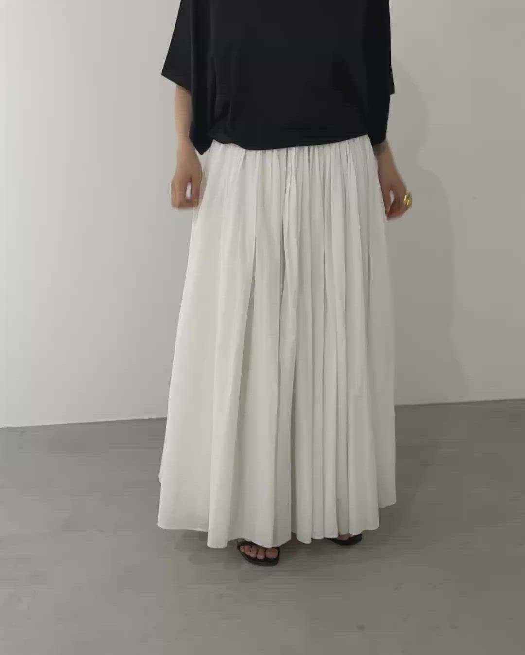 コットンギャザーボリュームスカート（スカート）｜Libra Cue（リブラ