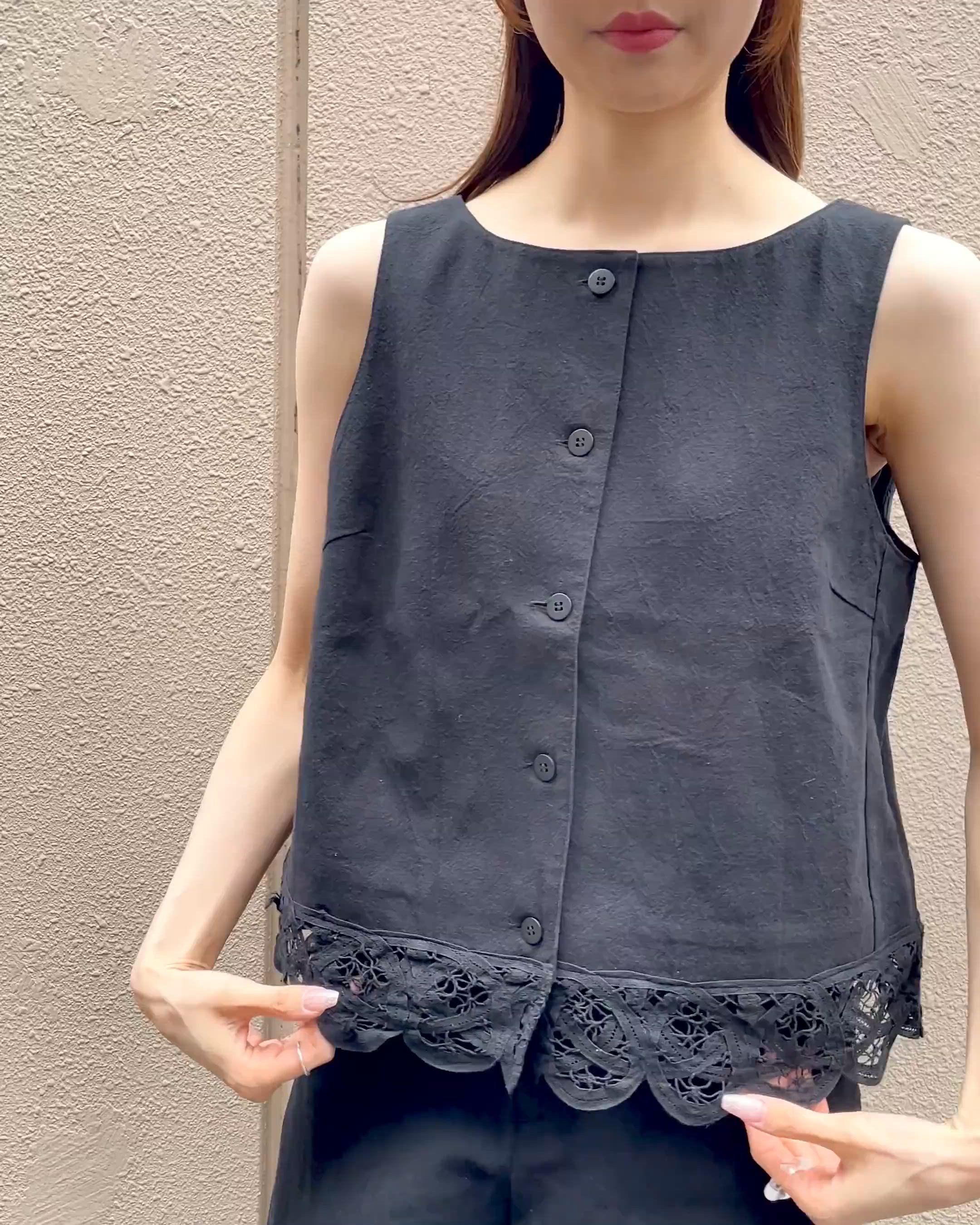 THE SHINZONE/シンゾーン バテンレースジレ BATTENBERG LACE GILET