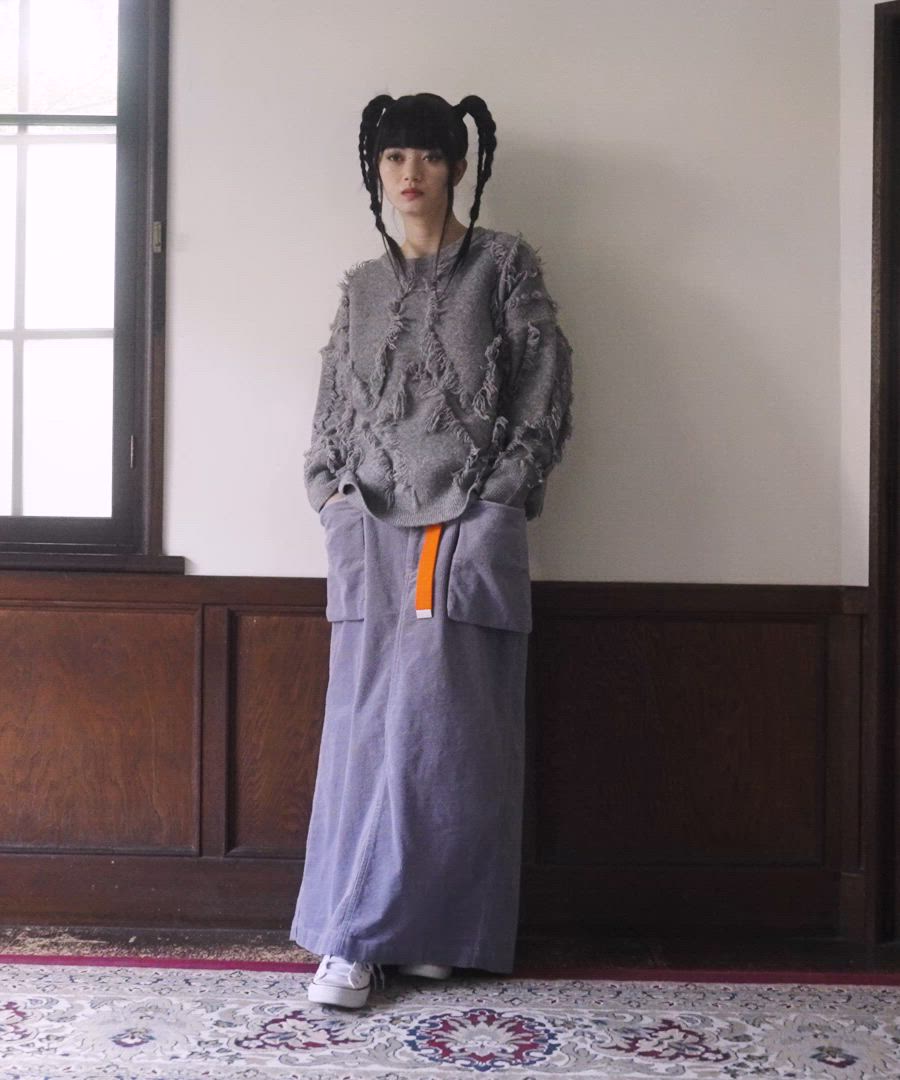 セール】[MODE NORM CORE] アウトポケットコーデュロイナロースカート